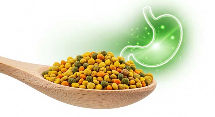 از بین بردن میکروب معده توسط گرده گل